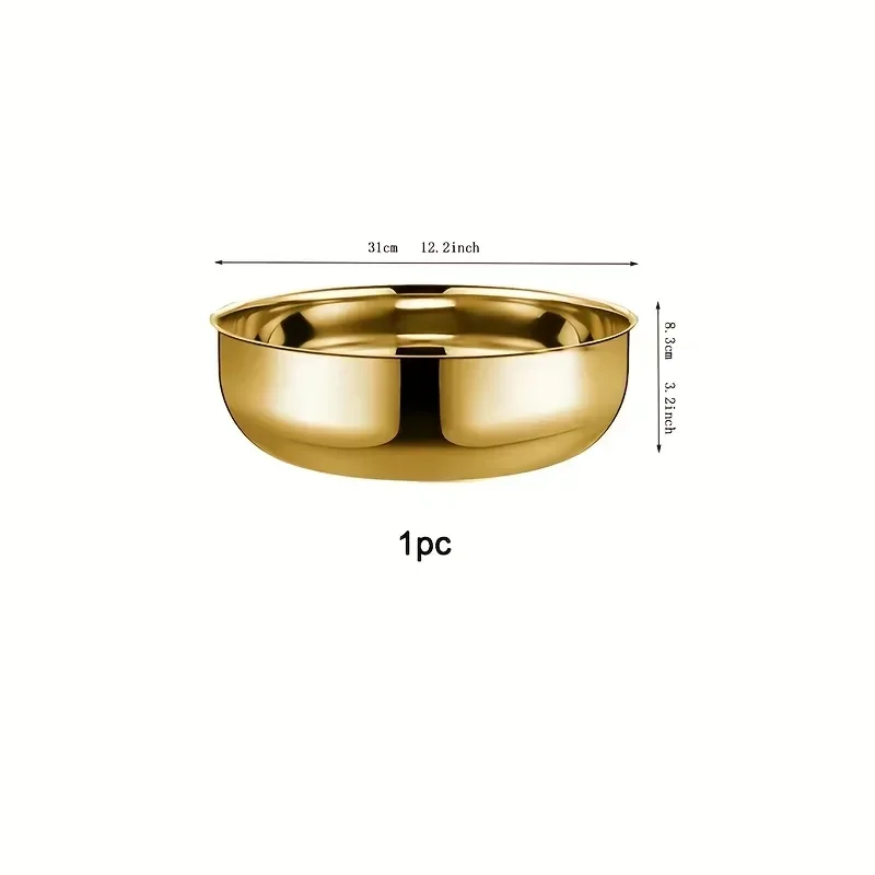 Stainless Steel Large Capacity Bowl, Suitable for Mixing Dough, Cleaning Vegetables, Stirring Salads, Easy To Clean thumbnail 3
