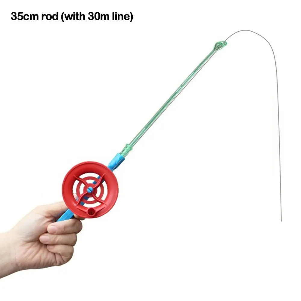 Plastic Mini Ice Fishing Rod Beginner Children Lake Pond River Fishing Reel Pole 35/40/75/80cm thumbnail 4