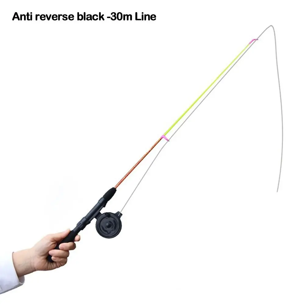 Plastic Mini Ice Fishing Rod Beginner Children Lake Pond River Fishing Reel Pole 35/40/75/80cm thumbnail 2