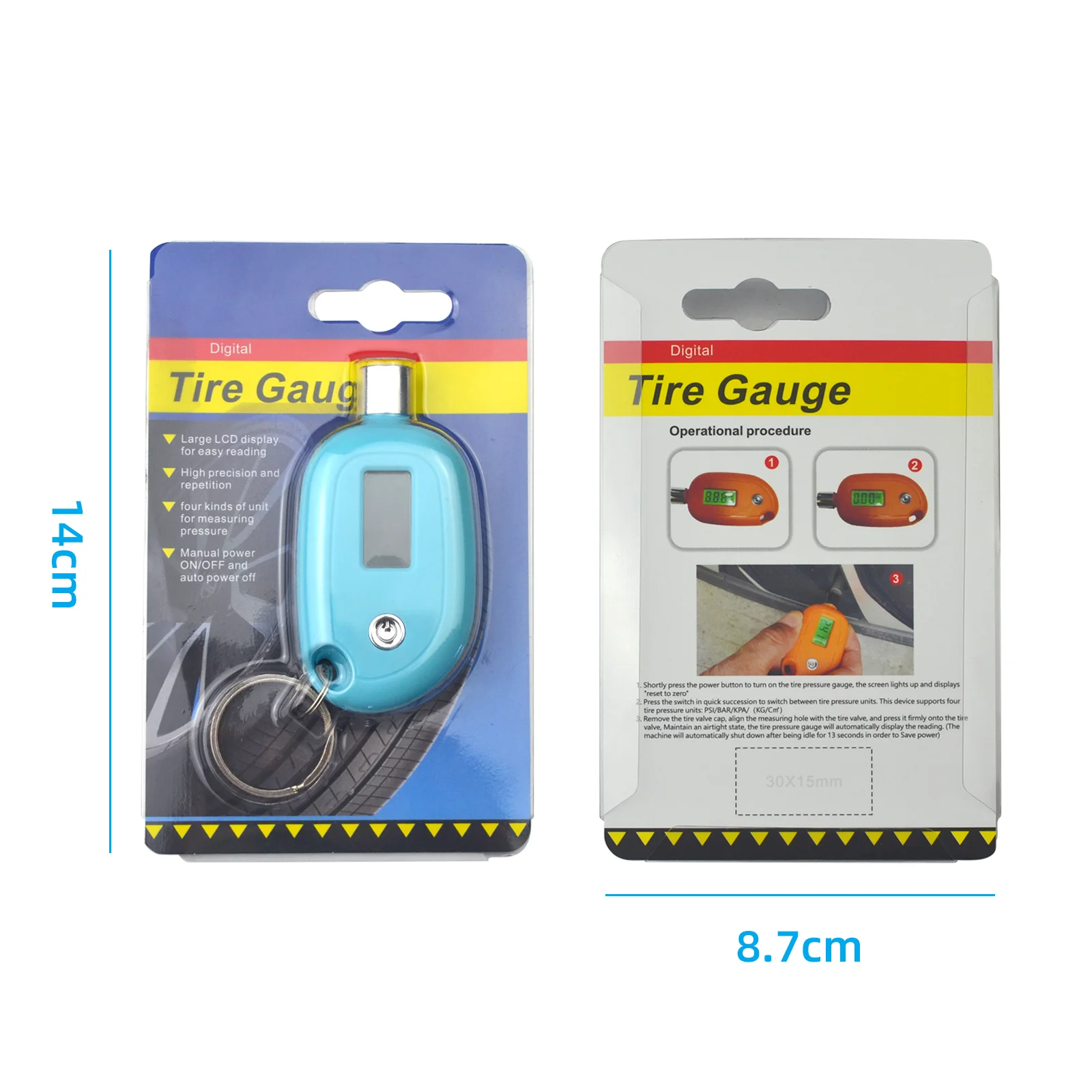 Tire Gauge Digital With LCD Display Car Tire Air Pressure Tester Meter Auto Motorcycle Tire Safety Alarm Testing Tools Portable thumbnail 5