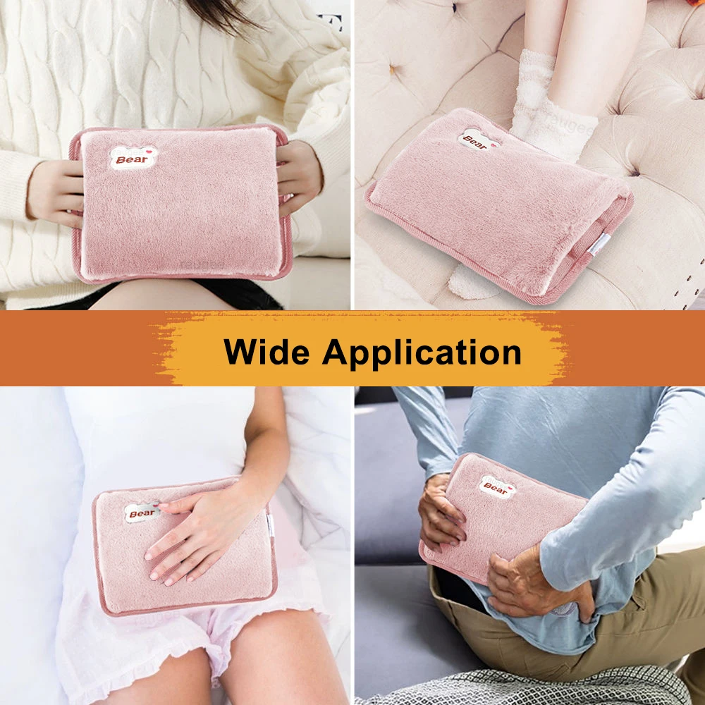 Electric Hand Warmer Portable Heated Gloves USB Warming Plush Hot Water Bottle Heating Water Bags Warm Hand Pocket for Winter thumbnail 6