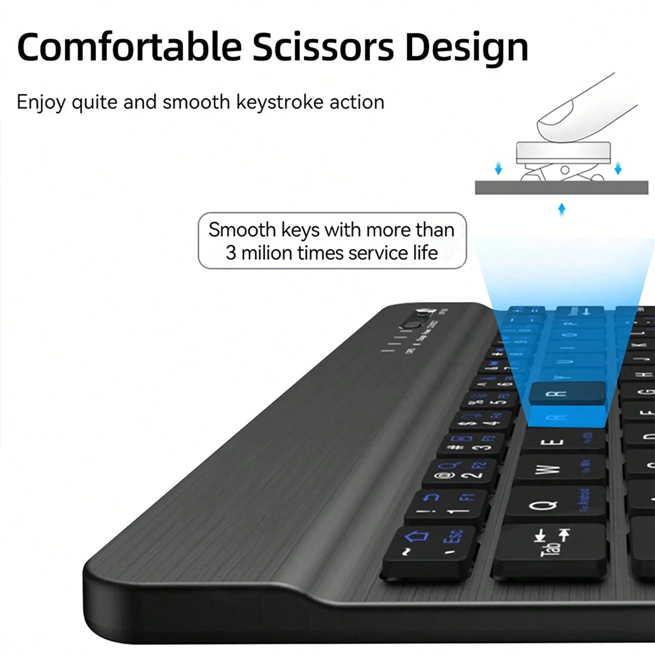 Multilingual Keyboard For Tablet Android 2025 iOS Windows Wireless Mouse iPad Samsung Xiaomi Pad Rechargeable Bluetooth Keyboard thumbnail 3