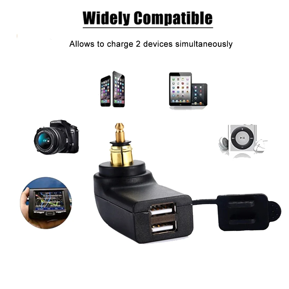 For BMW Motorcycle Dual USB Charger Power Adapter Hella DIN Socket For BMW GS1200 R1200GS Adventure R1250GS ADV F 850/750/650 GS thumbnail 4
