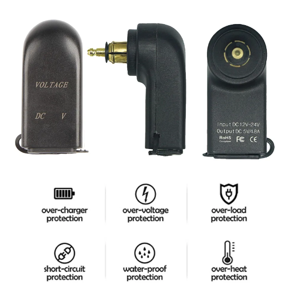 For BMW Motorcycle Dual USB Charger Power Adapter Hella DIN Socket For BMW GS1200 R1200GS Adventure R1250GS ADV F 850/750/650 GS thumbnail 2