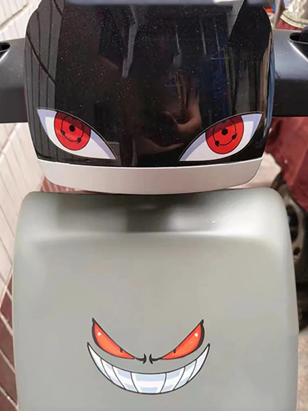 Motorcycle Body Stickers Electric Bike Head Decorative Sticker Devil Eyes Halloween Atmosphere Decal Universal for Car Motorbike thumbnail 6