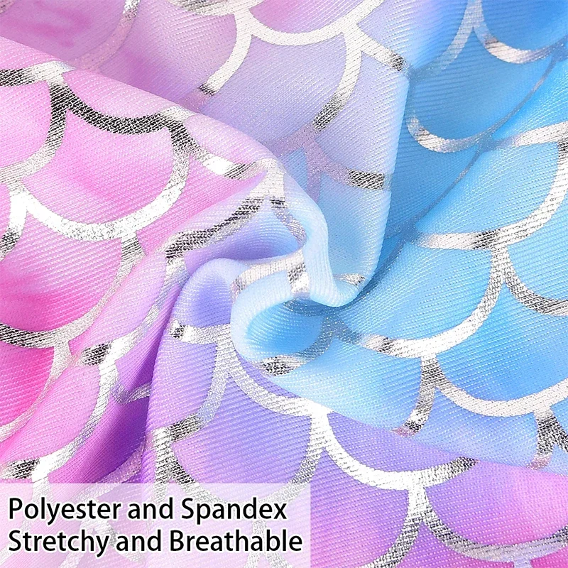 Gymnastics Leotards for Girls Sparkly Athletic Gymnastics Unitard Tumbling outfits Kids Dancewear with Matching Shorts Hairband thumbnail 5