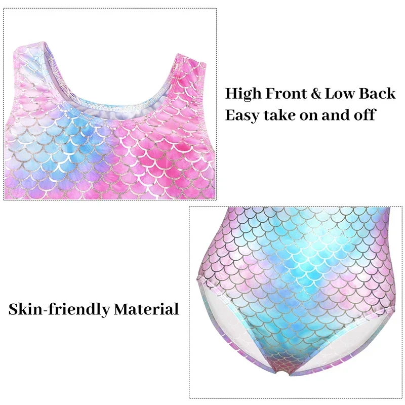 Gymnastics Leotards for Girls Sparkly Athletic Gymnastics Unitard Tumbling outfits Kids Dancewear with Matching Shorts Hairband thumbnail 2