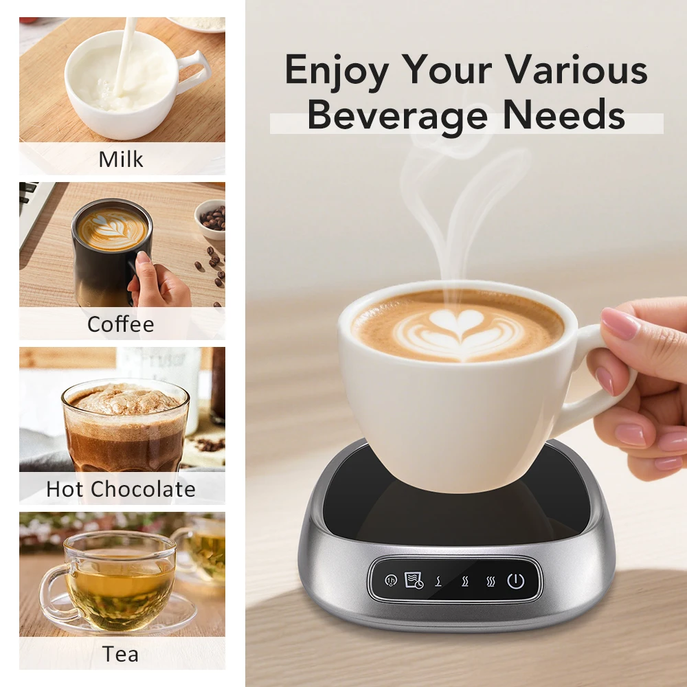 Smart Electric Beverage Warmer Advanced Temperature Control Heating Pad Constant Temperature Timer Automatic Shut Off Mug Heater thumbnail 6