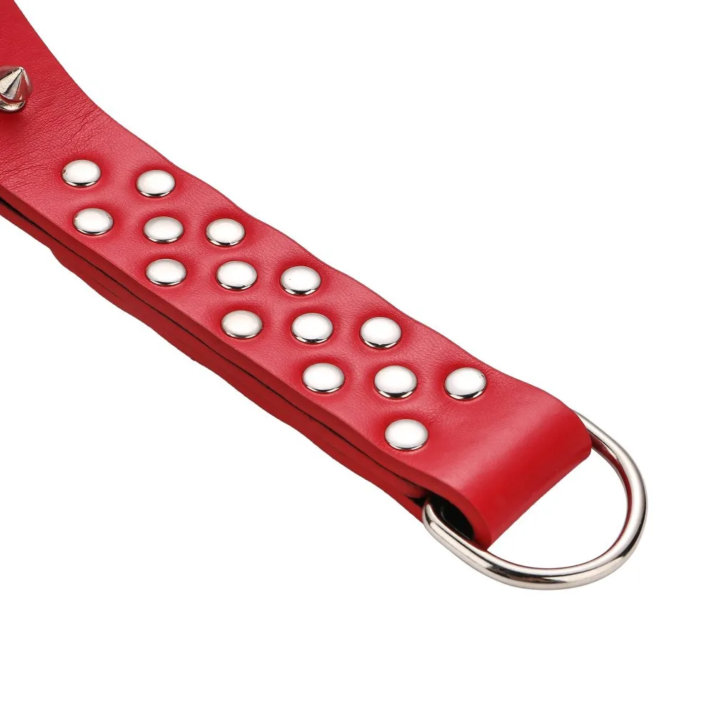 2 Colors PU Leather Rivets Spanking Paddle Whips Fetish Slave Bdsm Spank Flogger Fantasy Sexy Whips Couples Cosplay Adult Games thumbnail 5