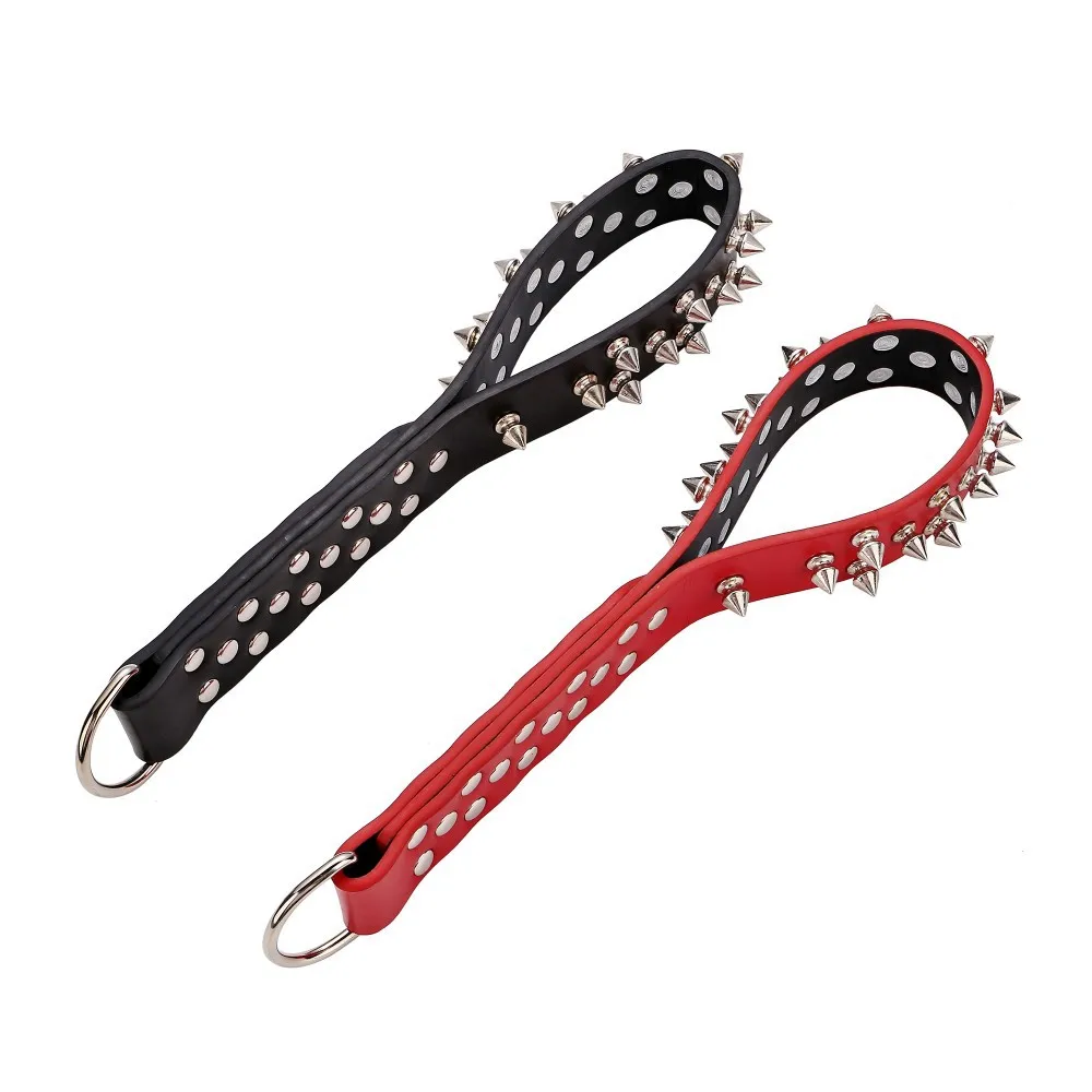 2 Colors PU Leather Rivets Spanking Paddle Whips Fetish Slave Bdsm Spank Flogger Fantasy Sexy Whips Couples Cosplay Adult Games thumbnail 3