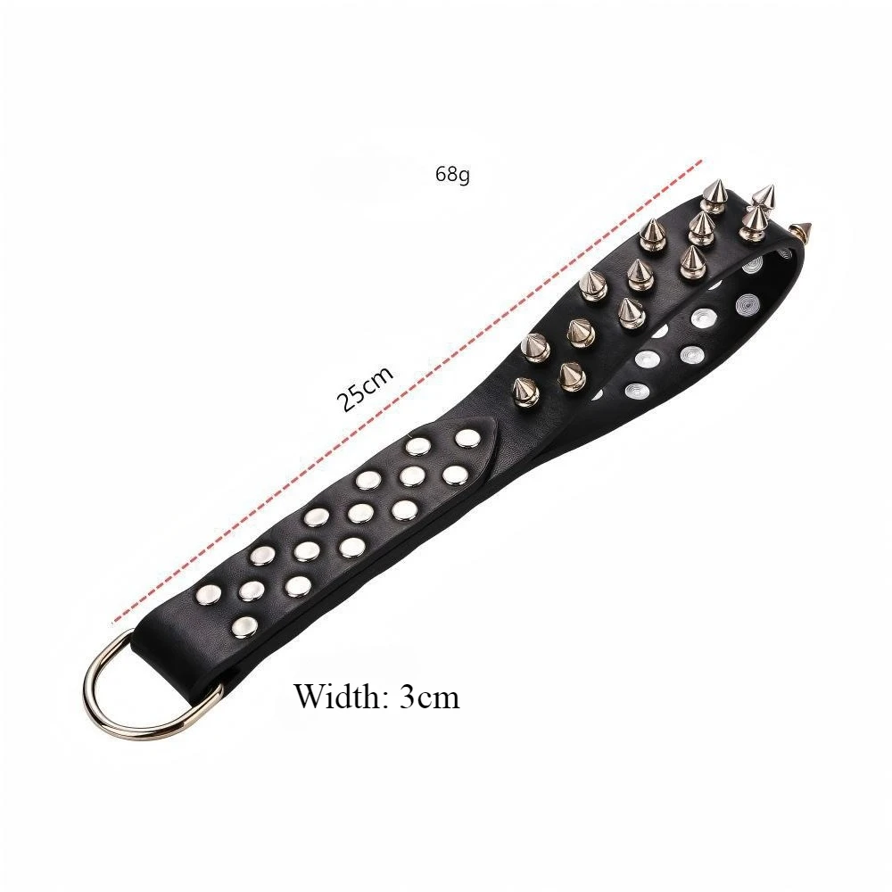 2 Colors PU Leather Rivets Spanking Paddle Whips Fetish Slave Bdsm Spank Flogger Fantasy Sexy Whips Couples Cosplay Adult Games thumbnail 6