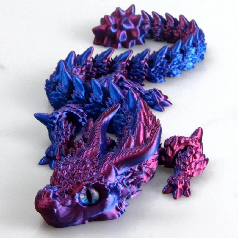 3D Printed Magic Dragon Movable Joint Fidget Toy Rotatable Articulated Office Desktop Ornament Adults Kid Toy Crafts Gift thumbnail 4