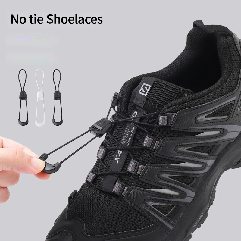 Quicklace Kit / Footwear Lace Replacement Accessory / No tie Shoelaces Round Tennis Shoe laces Quality Running Sneaker Shoelaces thumbnail 2