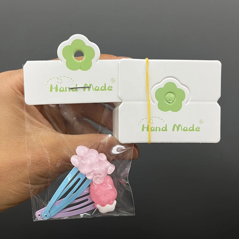 100pcs/Lot Foldable Packaging Paper Cards Colorful Flowers Cards For Handmade Jewelry Retail Hang Tag Flowers Display Cardboard thumbnail 4