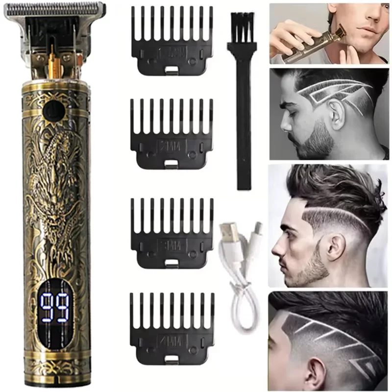 New！T9 Electric Hair Trimmer/Accessories | USB Professional Shaver | 0mm Bald Fade Cutting Machine Portable for Men Home Haircut thumbnail 2