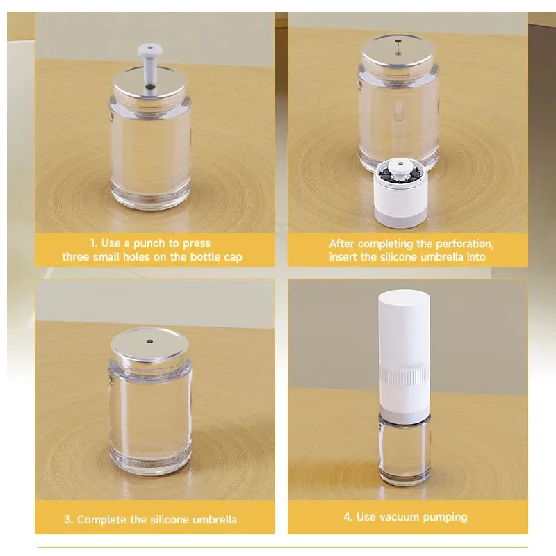 Kitchen Handheld Vacuum Sealer for Food Vaccum Sealing Portable Air Remover for Sous Vide Bags Clothes Storage Bag Containers thumbnail 3