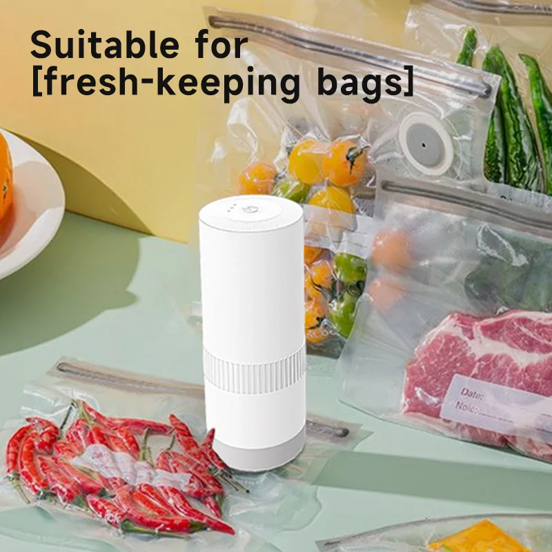 Kitchen Handheld Vacuum Sealer for Food Vaccum Sealing Portable Air Remover for Sous Vide Bags Clothes Storage Bag Containers thumbnail 4