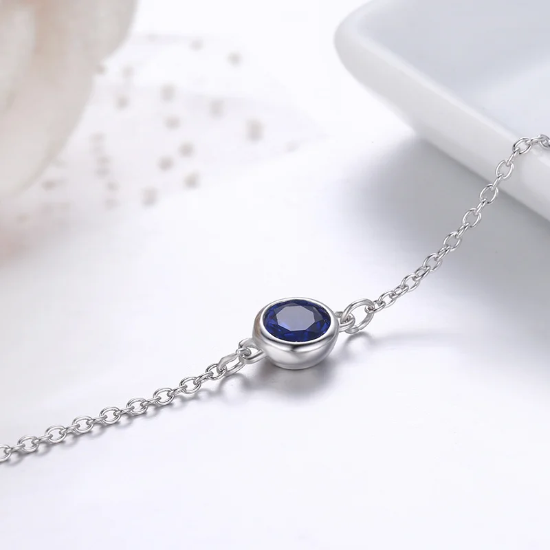 925 Sterling Silver Chain Round CZ Charm Foot Jewelry Anklet for Women Girls Leg bracelet cheville enkelbandje halhal tobillera thumbnail 5