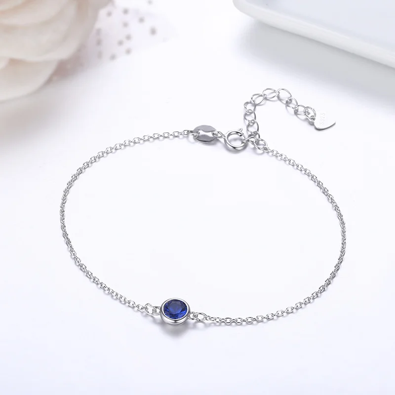 925 Sterling Silver Chain Round CZ Charm Foot Jewelry Anklet for Women Girls Leg bracelet cheville enkelbandje halhal tobillera thumbnail 6