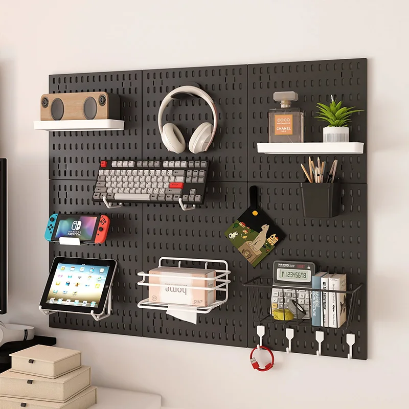 Multifunctional Pegboard Wall Organizer - No Drill Hole Storage Shelf for Bathroom, Entryway, Kitchen thumbnail 3