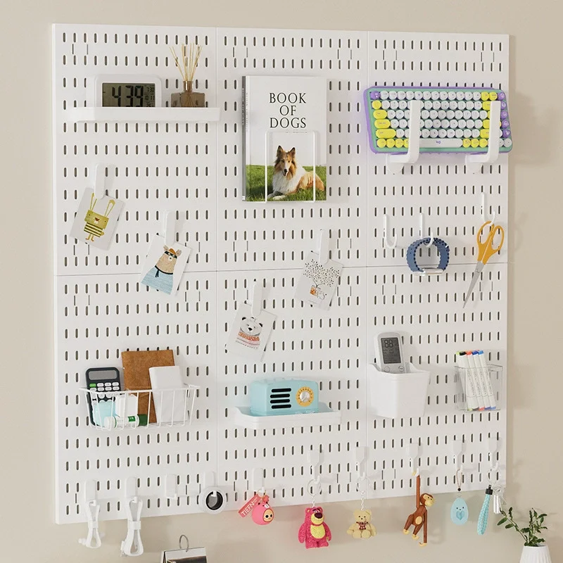 Multifunctional Pegboard Wall Organizer - No Drill Hole Storage Shelf for Bathroom, Entryway, Kitchen thumbnail 4