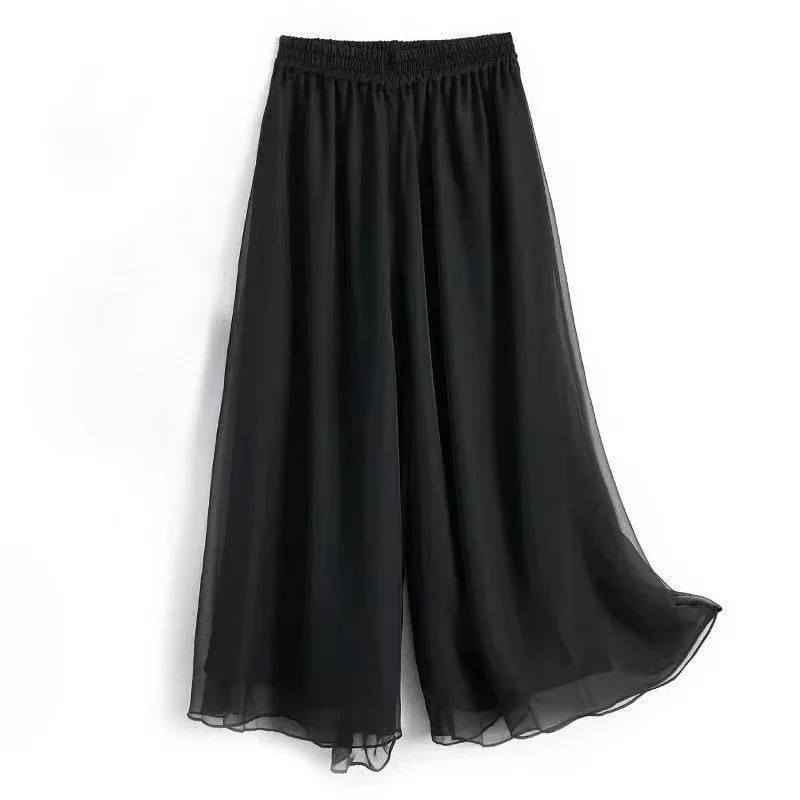 Classica Dancer Trousers Summer Chiffon Wide Leg Pants Two Layer Dance Practice Clothes Loose Dancing Pants for Women Yoga Pants thumbnail 3