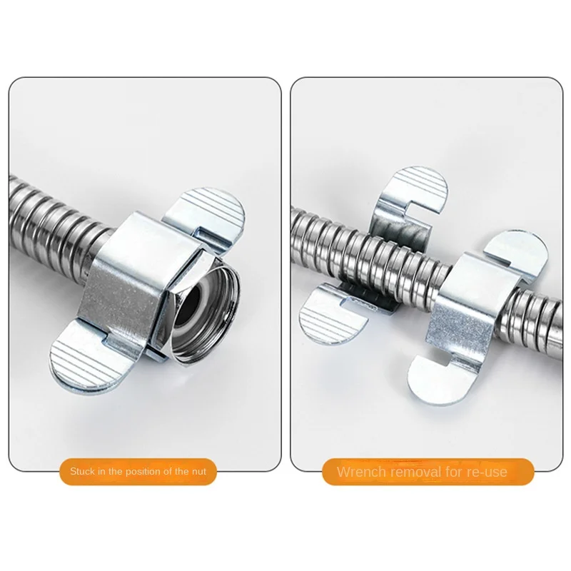 4235 DN15 Pipe faucet water inlet hose wrench toilet corner valve kitchen basin basin water pipe nut detachable accessories thumbnail 3