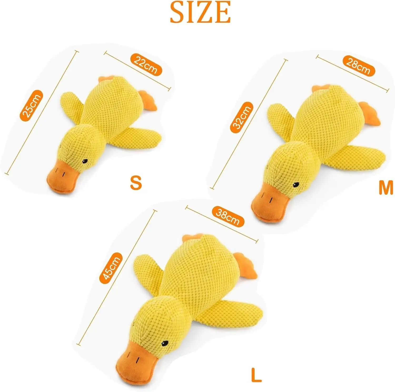 Duck dog toy plush chew resistant durable dog toy with quacking sound teeth grinding relief soft companion for small large dog thumbnail 4