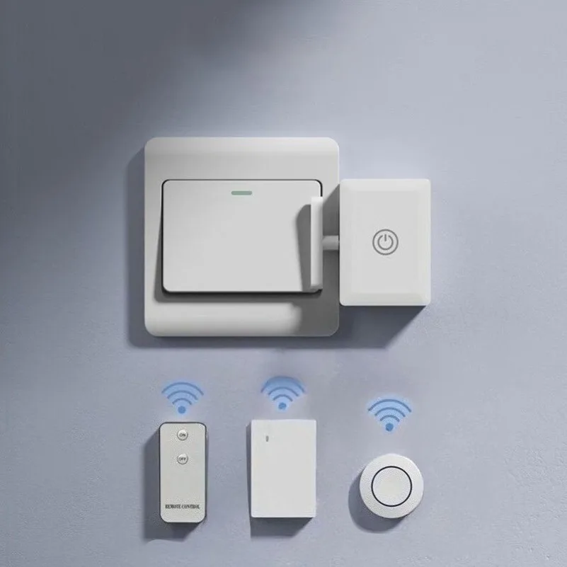 Wireless Remote Control Switch Light Button Automatic Button Push Rod Remote Control Indoor Light Off Switch Button