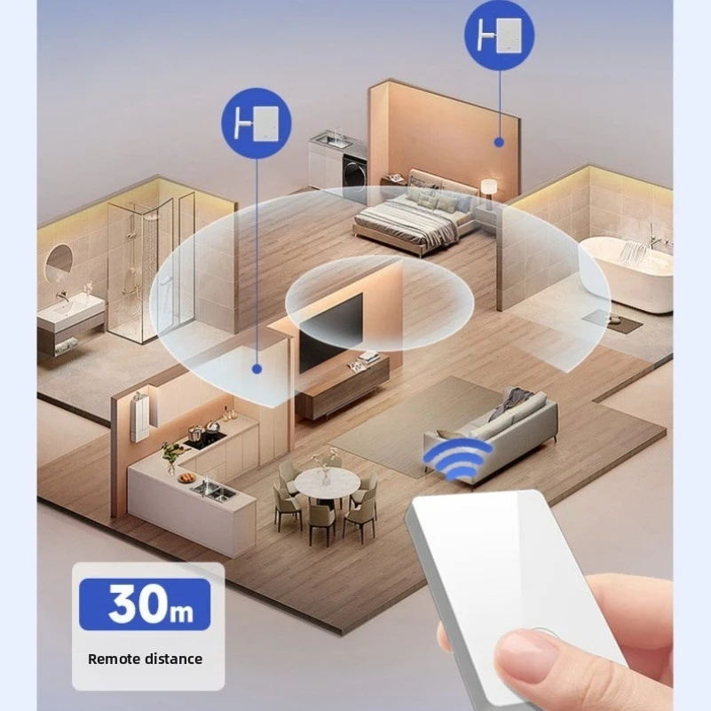 Wireless Remote Control Switch Light Button Automatic Button Push Rod Remote Control Indoor Light Off Switch Button thumbnail 6