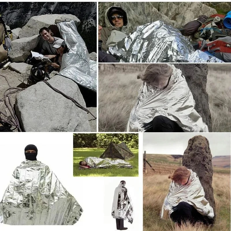 Outdoor Lifesaving Emergency First Aid Insulation Blanket First Aid Blanket Lifesaving Blanket Camping Tent Travel Life Blanket thumbnail 3