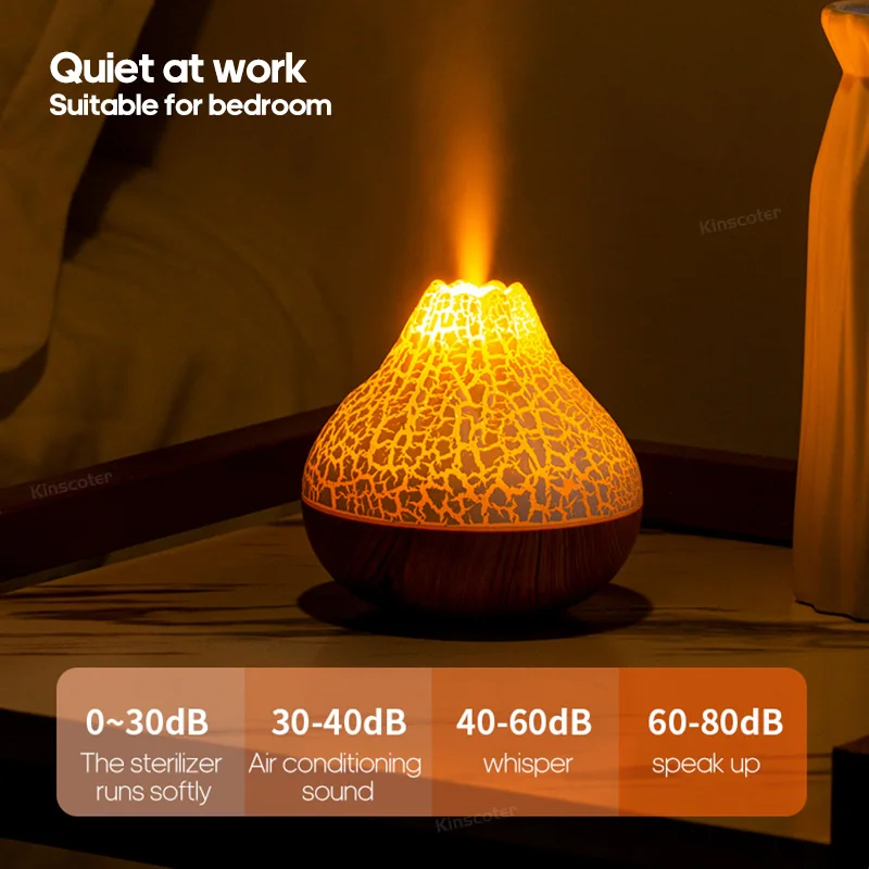 Creative Volcano Air Humidifier Desktop Electric USB Humidificadore Water Mist Diffuser Purifier Air Freshener thumbnail 2