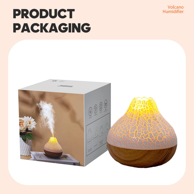 Creative Volcano Air Humidifier Desktop Electric USB Humidificadore Water Mist Diffuser Purifier Air Freshener thumbnail 5