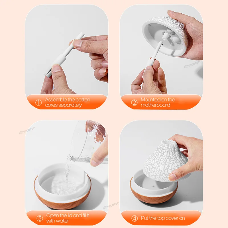 Creative Volcano Air Humidifier Desktop Electric USB Humidificadore Water Mist Diffuser Purifier Air Freshener thumbnail 6