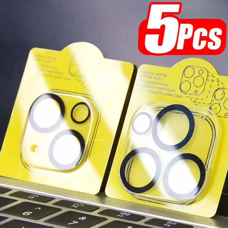 1-5 pieces tempered glass for iPhone 17 16 15 14 13 Pro Max Plus Mini camera lens protector black circle screen protector lens f thumbnail 2
