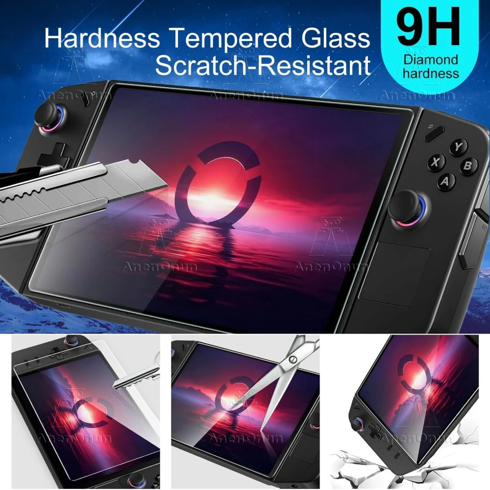 Legion Go Tempered Glass Screen Protector 9H Hardness Shatterproof Anti-Scratch Anti-Fingerprint 2.5D Arc Edge HD Bubble-Free thumbnail 4