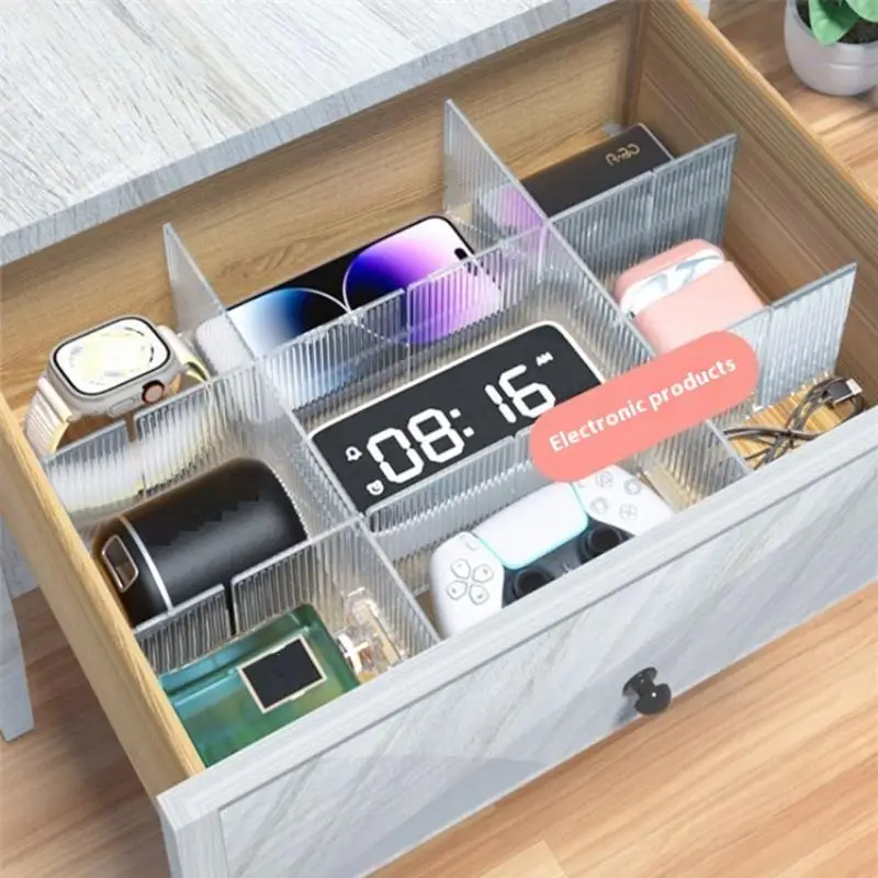 Drawer Dividers DIY Adjustable Free Combination Partition Storage Shelves Wardrobe Closet Separator Underwear Socks Storage thumbnail 5