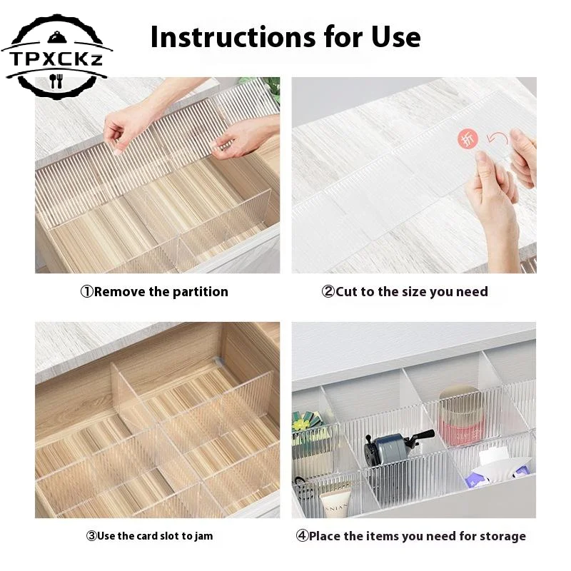 Drawer Dividers DIY Adjustable Free Combination Partition Storage Shelves Wardrobe Closet Separator Underwear Socks Storage thumbnail 2