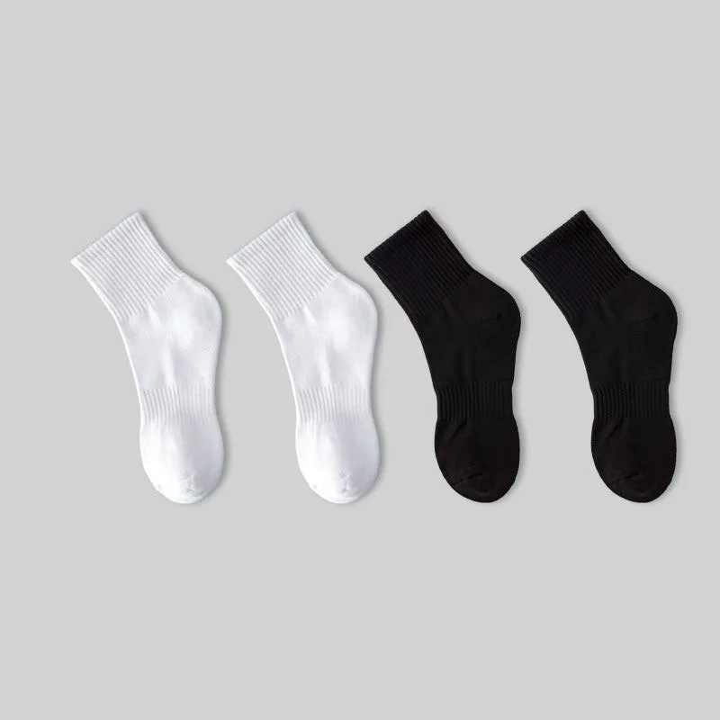 10/20 Pairs Neutral Solid Color Round Neck Socks Spring Summer Sweat Absorbing Breathable Soft Comfortable Couple Sports Socks thumbnail 6
