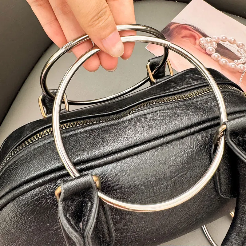 1-5PCS 2025 New Round Metal Handle For Handbags DIY Bag Accessory Bag Strap Gold Silver Purse Frame Luggage Hardware thumbnail 3