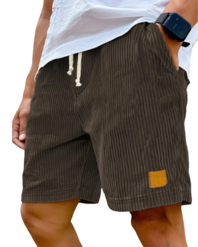 Men's Retro Corduroy Casual Shorts Men Fashion Solid Sweatpants Harajuku Corduroy Short Pants New Men Clothing Roupas thumbnail 6