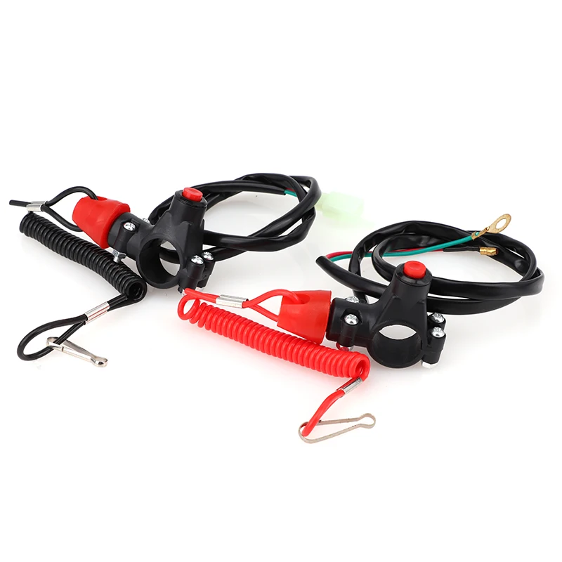 Motorcycle Emergency Kill Stop Switch For Pocket Mini Dirt Bike ATV 4 Wheeler Quad Moto Go Kart With Safety Tether Lanyard thumbnail 2