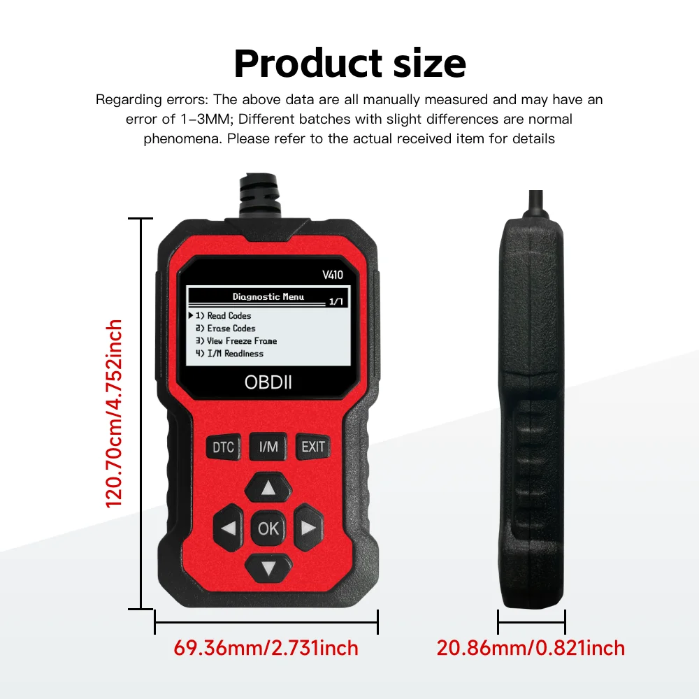 Enhanced Universal Obd Ii Scanner Car Engine Fault Code Reader Can Diagnostic Scan Tool, Read and Clear Error Codes for 1996 thumbnail 2