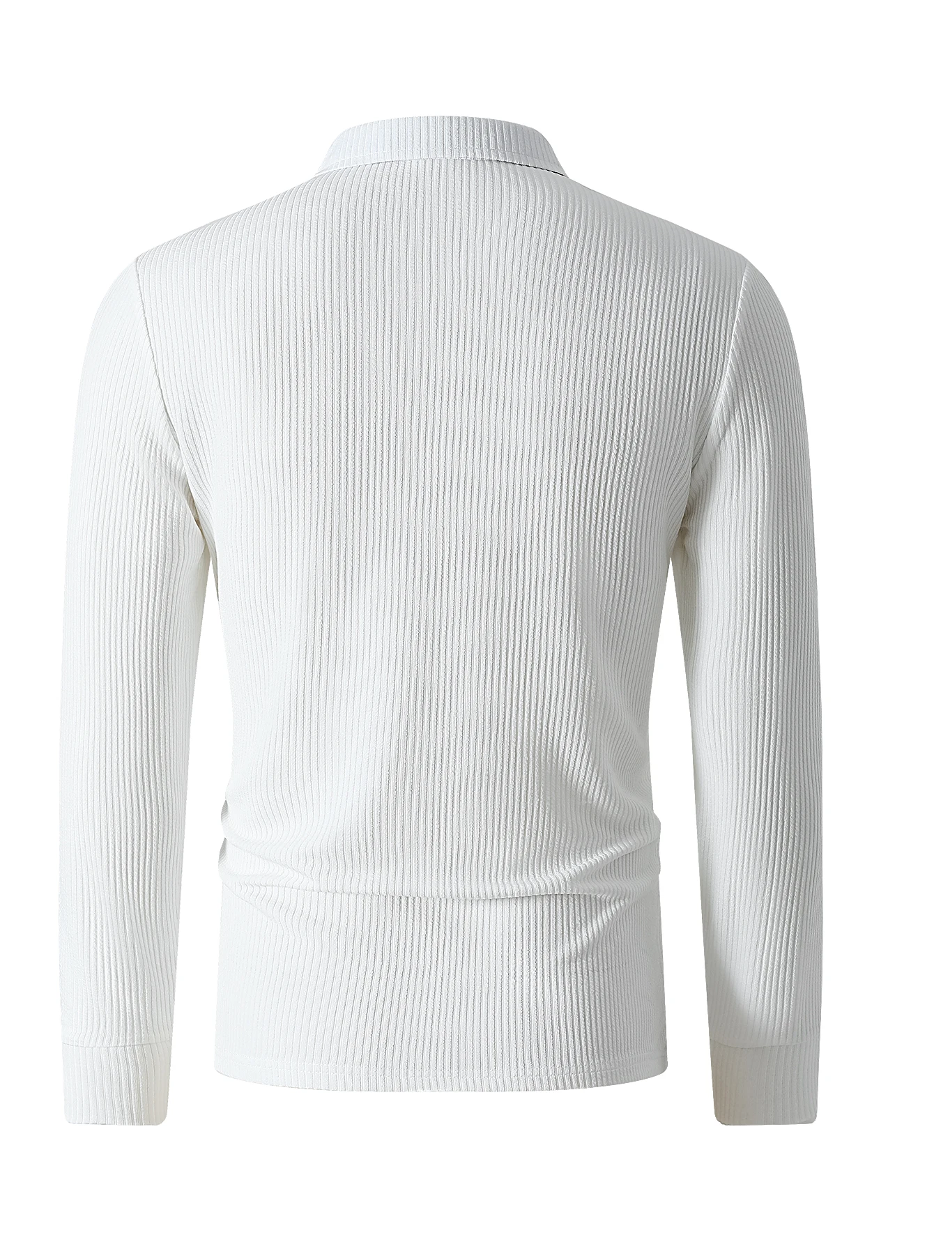 New Light Luxury Light Business Mature Casual Men Sports Retro Style Striped Fashion Men Outdoor Long Sleeve POLO Shirt thumbnail 2