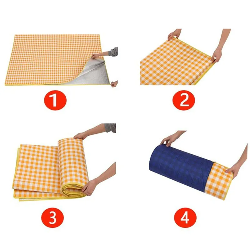 Folding Camping Mat Picnic Blankets Tent Mat Beach Waterproof Mat Sandproof Blanket Picnic Blanket Large YYDZ03 thumbnail 2
