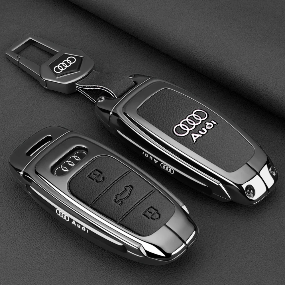 Zinc Alloy Car Remote Key Case Cover Shell Holder Protector For Audi Q8 A6 A3 A8 C8 S6 RS6 A7 S7 RSQ8 8Y D5 4N RS Etron GT Q4 Q7 thumbnail 3