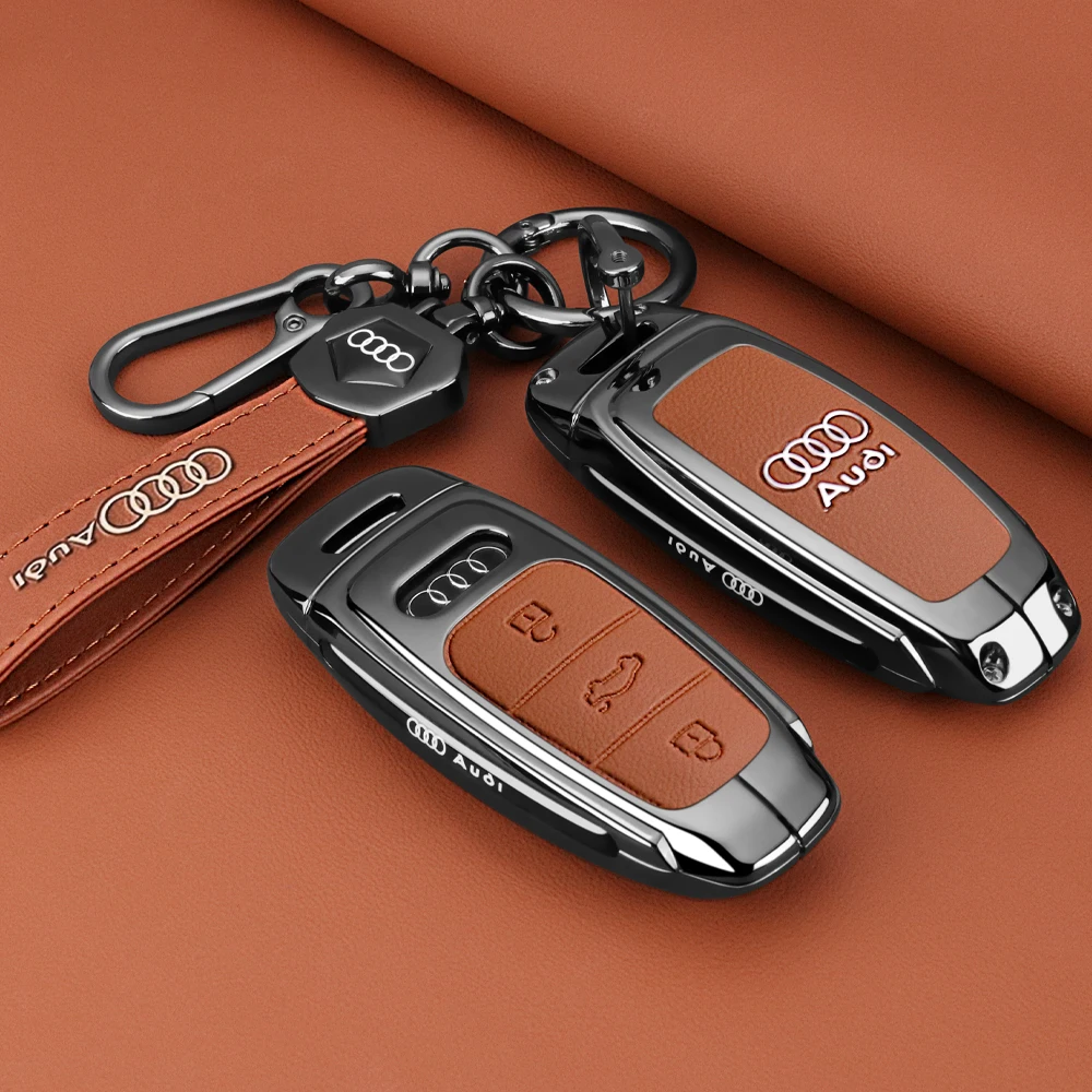 Zinc Alloy Car Remote Key Case Cover Shell Holder Protector For Audi Q8 A6 A3 A8 C8 S6 RS6 A7 S7 RSQ8 8Y D5 4N RS Etron GT Q4 Q7 thumbnail 5