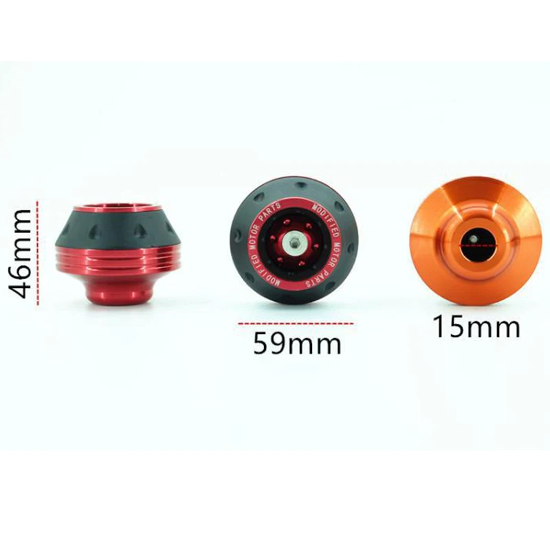New Universal Motorcycle Wheel Protection Crash Pad Motorbike Crash Protectors Alloy Motocross Falling Front Fork Slider Cups thumbnail 5