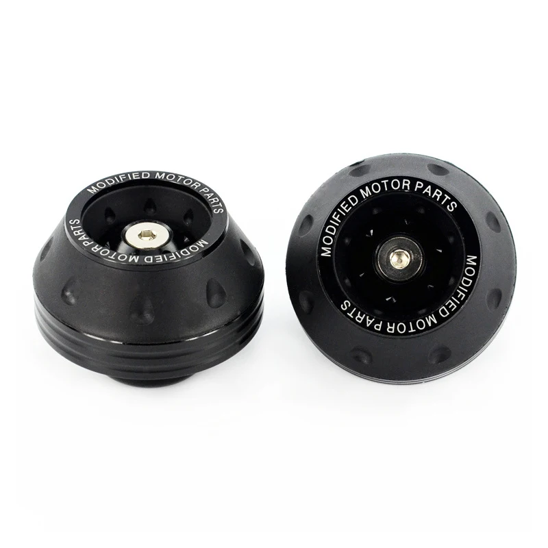 New Universal Motorcycle Wheel Protection Crash Pad Motorbike Crash Protectors Alloy Motocross Falling Front Fork Slider Cups thumbnail 2