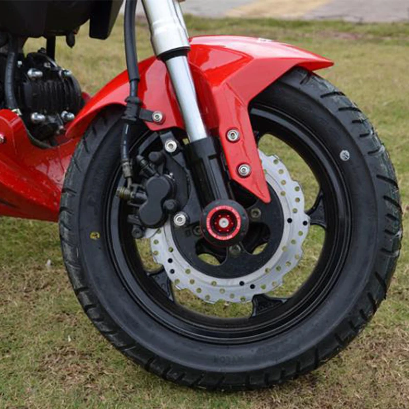New Universal Motorcycle Wheel Protection Crash Pad Motorbike Crash Protectors Alloy Motocross Falling Front Fork Slider Cups thumbnail 4